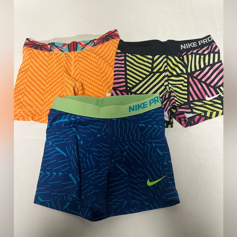 3 pairs of Woman’s Size Medium Nike Pro Spandex Shorts